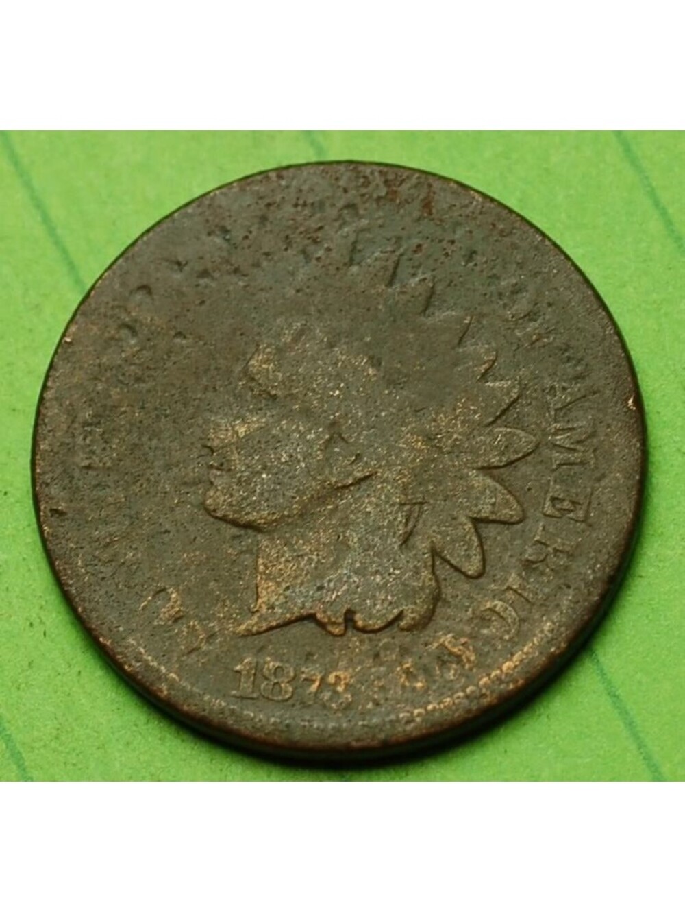 W595 1873 Indian Head Cent Penny 1c - Check Out Our Store old coin money collect